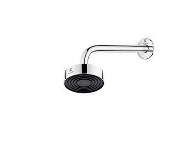 BUDGET OHS SET WITH L TYPE ROUND HEAD SQUARE SHOWER ARM AND FLANGE