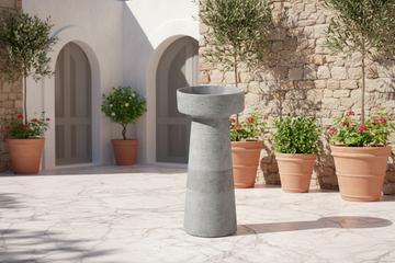 Modern Concrete Pedestal Basin Sink